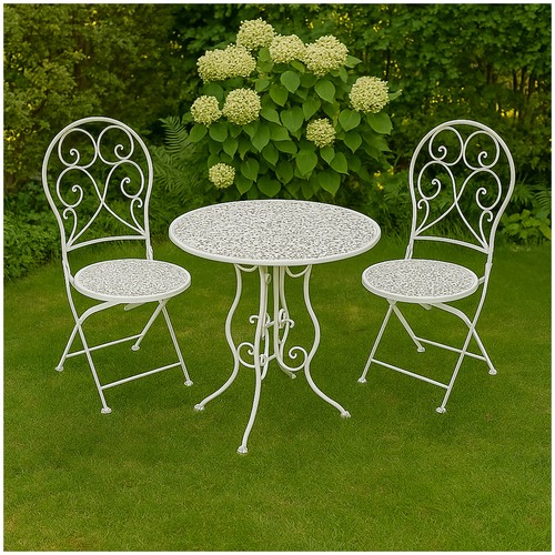 Bistroset aus metall teilig - metall, 3-teilig