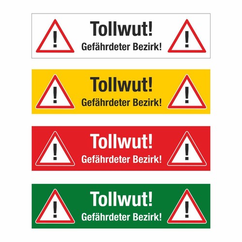 Pvc banner achtung tollwut - pvc,