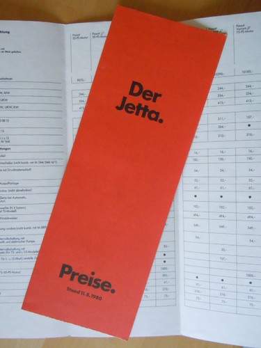 Prospekt preisliste vw - ,