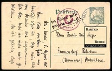 Ganzsache Deutsch-Ostafrika Kolonial-Poststempel Moschi 1915