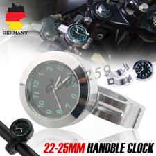 Chrom Motorraduhr Uhr Uhren Wasserdicht Für Motorrad Fahrrad 7/8'' 1'' Lenkeruhr