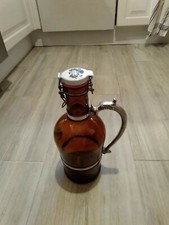 Calwer-Eck-Bräu, 1. Stuttgarter Lokalbrauerei Bierkrug Braun Syphon 2 L Henkel