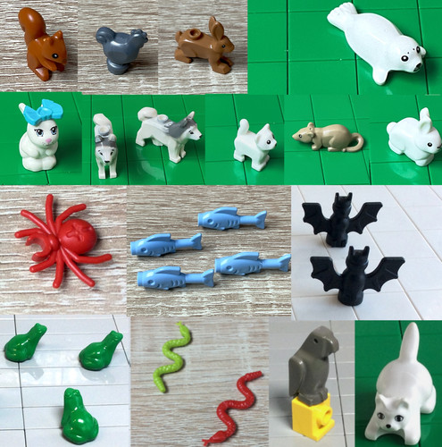 Lego tier frosch fisch hund - -,