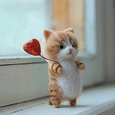 DIY Katze Wollfilz Nadelfilz