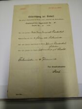 Original Bescheinigung der