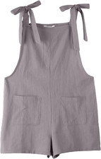 2026 - Mädchen-Strampler, ärmellos, Verstellbarer Bindegurt, Kurze Overalls, Som