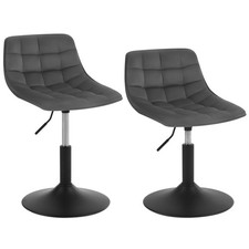 WOLTU 1/2x Barhocker Barstuhl 360° Drehbar Sitzhocker mit Rückenlehne Fußstütze