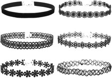 Choker Halsketten Velvet Gummi Stretch Samt Tattoo Spitze Schmuck Damen Mädchen