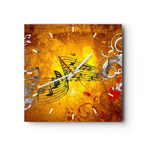 Modern wanduhr 30x30cm quadrat - modern,