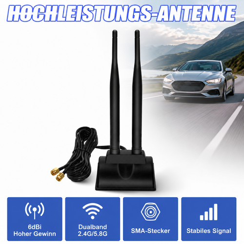 2in1 6dbi antenne router - 6dbi, pc