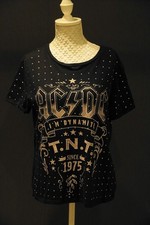 NEU: ACDC  T-Shirt für Damen, Party Shirt mit Strass, Gr. M