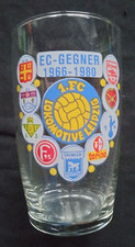 Orig. Glas EG Gegner 1.FC LOK LEIPZIG 1966 - 1980 / IPSWICH ARSENAL HERZ !
