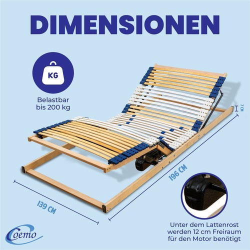 Lattenrost elektrisch zonen - elektrisch,