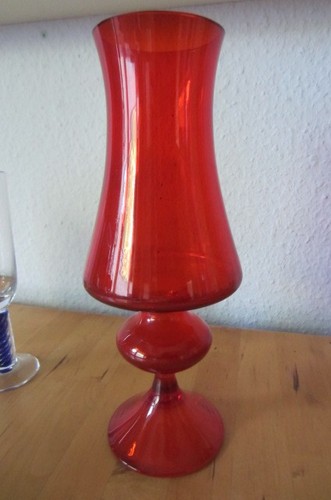 Wmf glas vase - rubinrot, cari