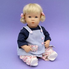 Käthe Kruse Badebaby ca. 30 cm Vinylpuppe 1970er/80er Original Kleidung Vintage