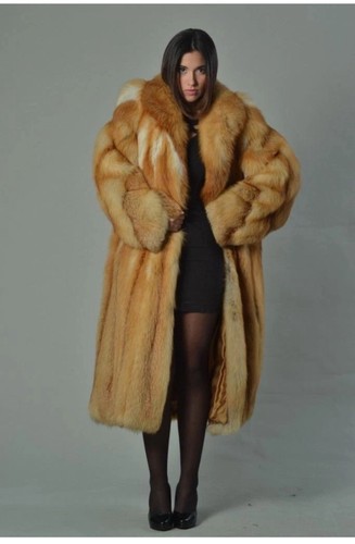 Scandinavian red fox fur coat