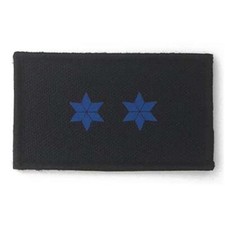 HCIM Patch Polizei Dienstgradabzeichen Polizeimeister (PM, 2 blaue Sterne) - 7,5