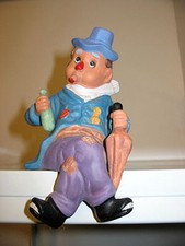 Kantensitzer Clown Kantenhocker ca. 18cm handbemalt NEU