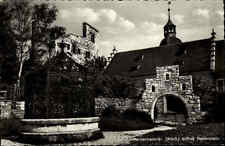 Heidenheim Baden-Württemberg AK 1957 Partie Schloß Hellenstein Brunnen gelaufen