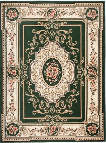 Teppich orient grün kurzflor - grün,