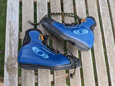 SALOMON Igloo Kinder Langlauf Schuhe Ski Gr. 33 SNS Profil Bindung türkis gelb