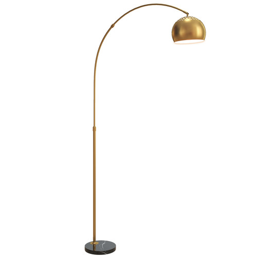 Stehlampe gewölbt goldfarben