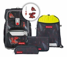 Step by Step Giant Schulranzen-Set 5-teilig Dragon Drako dunkelgrau Neu
