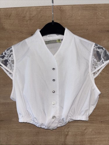 Dirndlbluse weiß kurzarm - dirndlbluse,