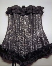 Korsett Barock Rüschen Brokat