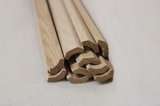 (a100)  10Stk 100cm Hohlkehlleiste massiv Eiche 15x15mm Hohlkehl Holzleiste