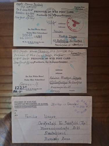 Kriegsgefangenen post - x,
