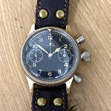 [264] - Tutima - Glashütte UROFA 59 / Fliegerchronograph / WWII vergoldetes Werk