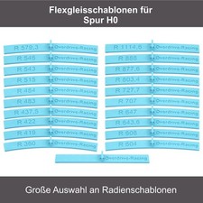 Spur H0 - Flexgleis Schienen Schablonen Flexgleisschablonen Gleisschablonen 1:87
