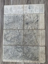 Antike Landkarte Wiesbaden, Hessen  - Leinen Land karte 1800-1900er