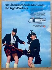 Agfa Pocket Kamera Traveller Schotten Rock Original 1982 Vintage Advert Werbung