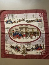 HERMÉS Paris Seidentuch Carre Voyage en Russie Loc Dubigeon Ca 88 x86 cm Vintage