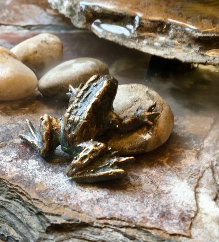 Bronzefigur frosch mini - bronzefigur,