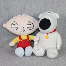 FAMILY GUY WL Plush Stewie Griffin Brian Dog Fox Pair Stuff Animal 2013 Soft Toy
