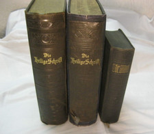 3x alte Bibel / Hausbibel / Lutherbibel 1901 /  1907 Antik Die heilige Schrift