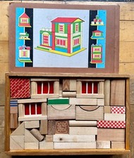 DDR Baukasten Holzbaukasten Fritzsche Blumenau Spielzeug /P8.5/5