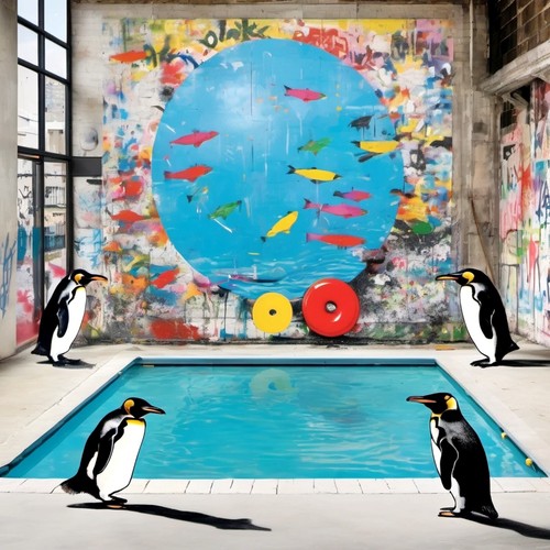 Buntwäsche lost pinguine - buntwäsche,
