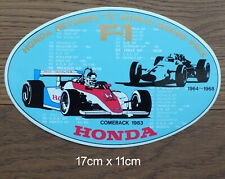 Sticker Aufkleber Honda Racing Team Spirit F1 Comeback 1983 World Grand Prix RAR