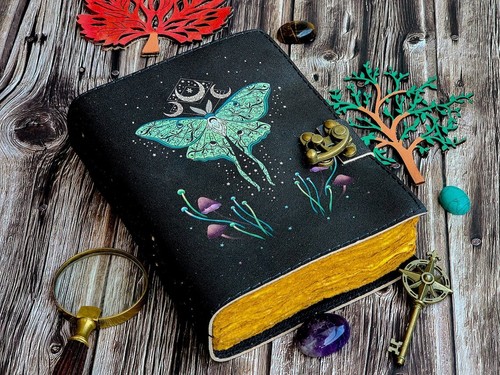 Leather journal spell wizard - spell,