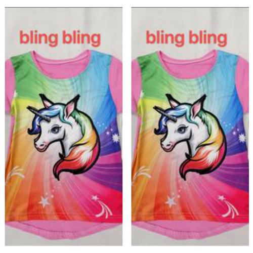 Mädchen shirt mit einhorn - ,