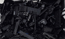 Lego 1 kg - Schwarz - Black - Steine - Platten - Sondersteine - Konvolut - 1000g