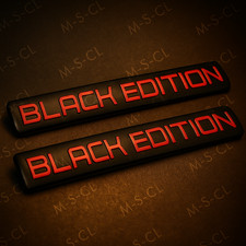 2 X 3D Black Edition Aluminium Metall Autoaufkleber Sticker Logo  KFZ Tuning