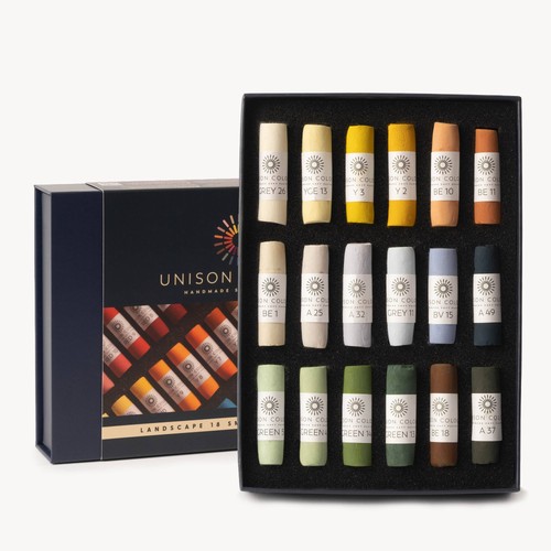 Unison pastell landschaft - pastell, 18