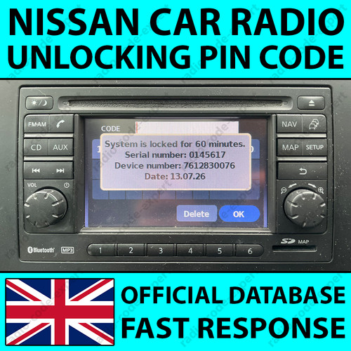 Nissan radio pin code - pin,