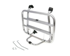 Gepäckträger vorne, klappbar, Chrom, kompatibel für Vespa PX 80-200, LML Roller