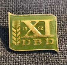 Abzeichen DDR: XI. Parteitag der DBD Suhl 1982 für Delegierte Bauern SED 